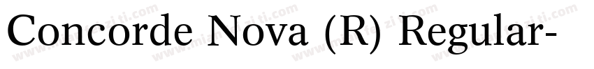 Concorde Nova (R) Regular字体转换